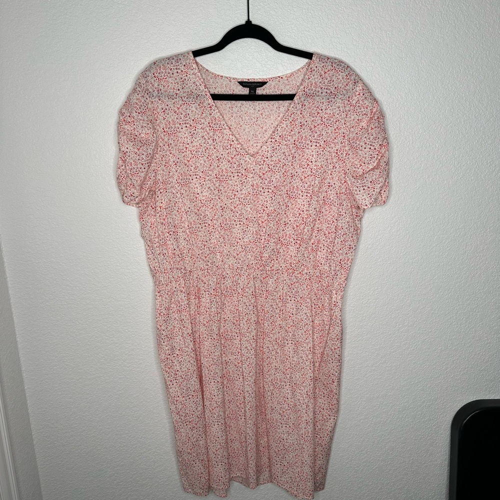 Banana Republic Floral V Neck Midi Dress XL